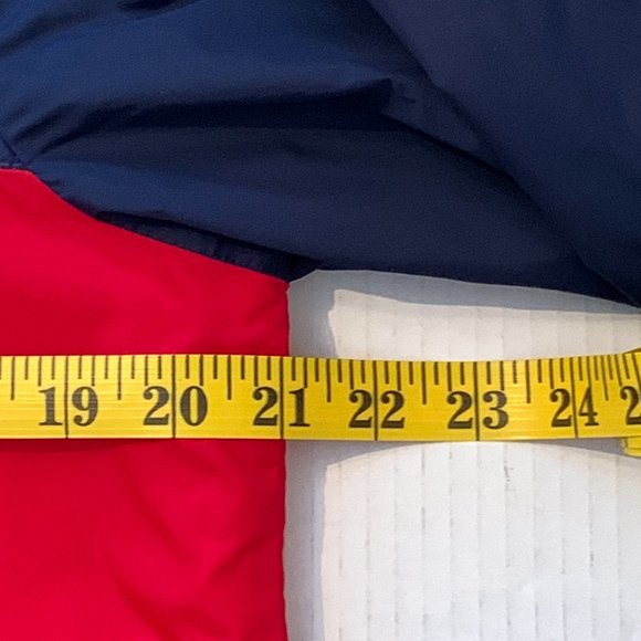 Garage Adult Large Red White Blue Windbreaker with Hood - Picture 7 of 8